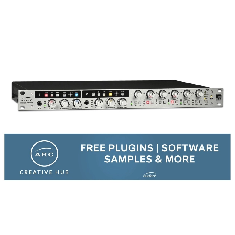 Audient ASP800 Preamplificatore Microfonico 8 Canali e Convertitore A/D con HMX e IRON