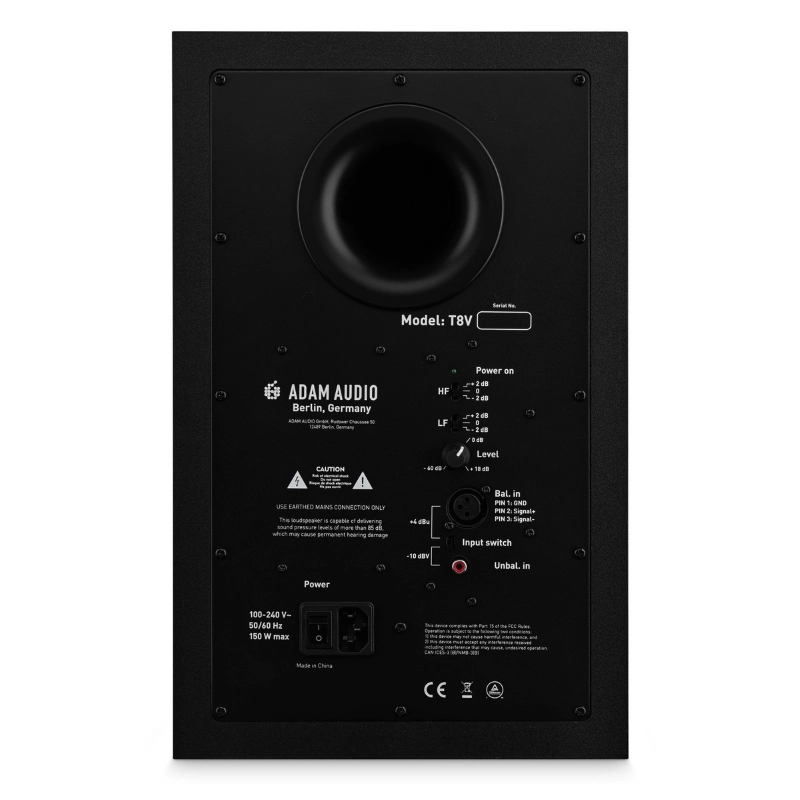 Adam T8V Studio Monitor da Studio Nearfield 8" con Tweeter Ribbon 90W