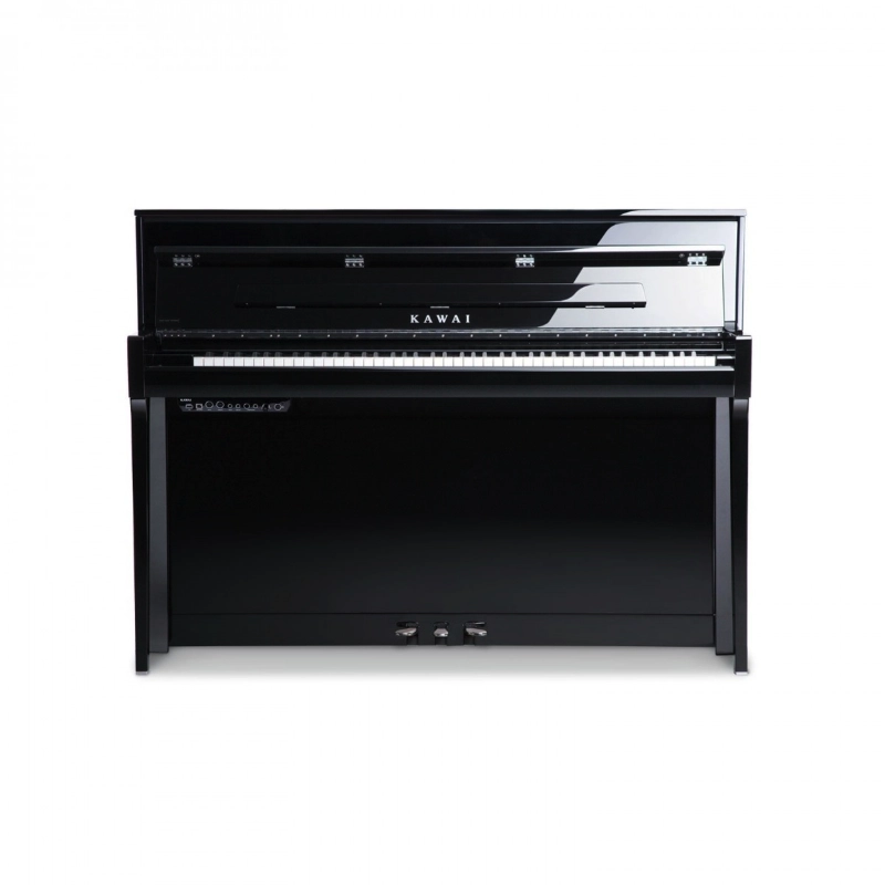 Kawai Novus NV5S Pianoforte Verticale Digitale Ibrido Nero Lucido