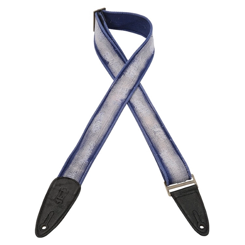 Levy's MC8DS-BLU Tracolla in cotone distressed Blu 2"