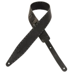 Levy's MV317ST-BLK Tracolla in pelle conciata al vegetale con inserti metallici Black 2 1/2"