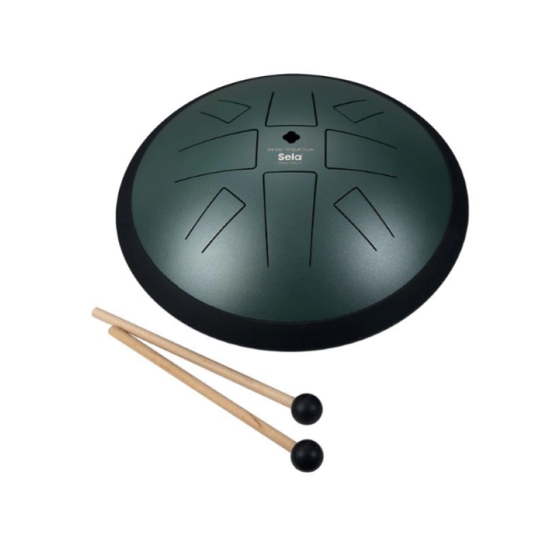 SELA SE373 Hand Pan 8 note 10"C Melody Green cm.25