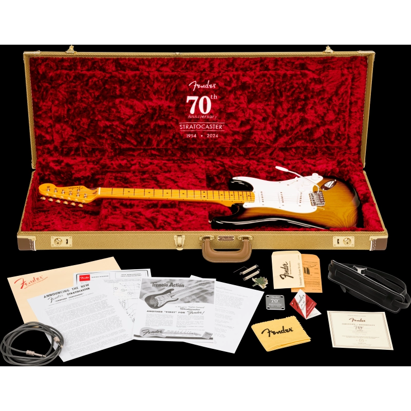 Fender 70th Anniversary American Vintage II 1954 Stratocaster®, Maple Fingerboard, 2-Color Sunburst 0177002803