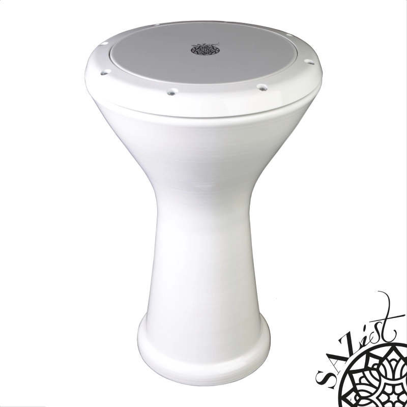 DARBUKA DB101 WH cm.44x28 Alluminio Smaltato Bianco