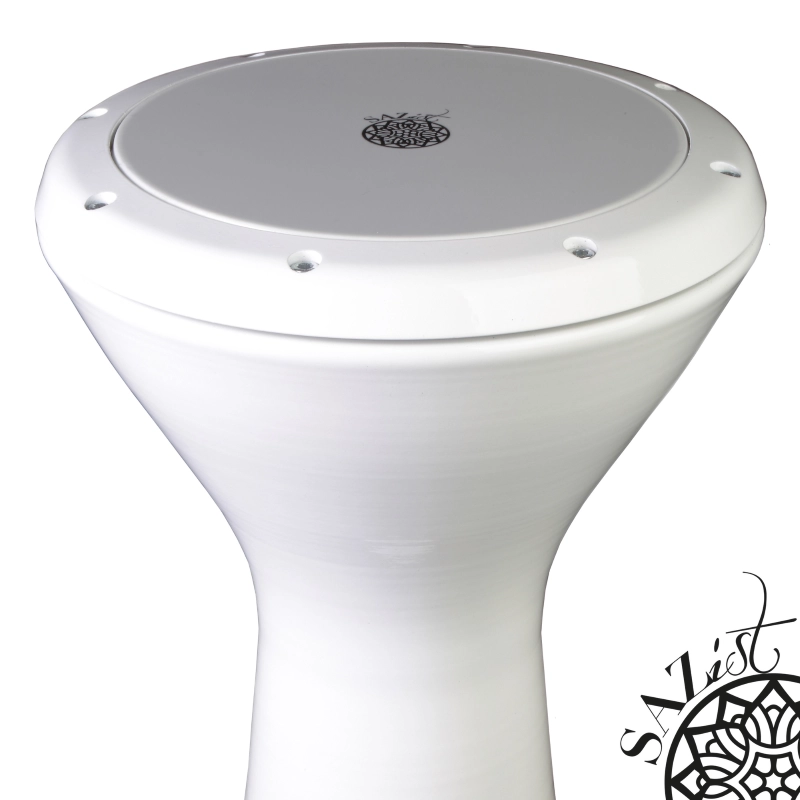 DARBUKA DB101 WH cm.44x28 Alluminio Smaltato Bianco