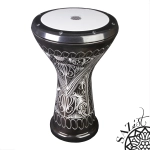 DARBUKA EI101A cm.44x28 Alluminio Smaltato Nero Inciso