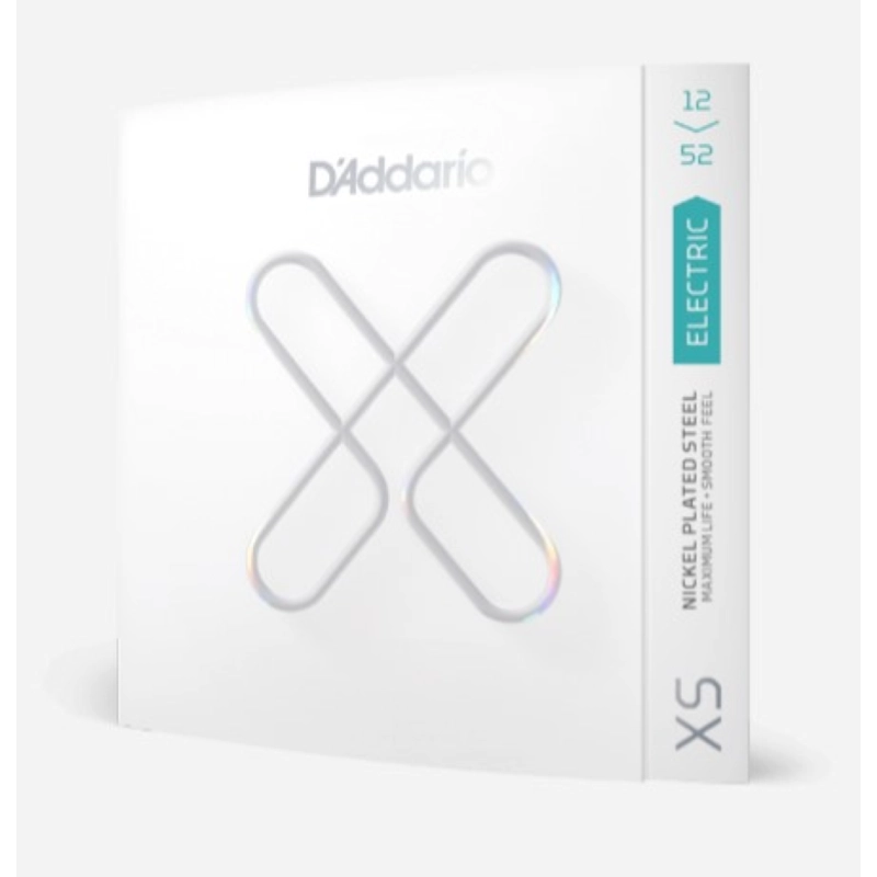 D'Addario XS Nickel Coated Electric Guitar Strings, XSE1252, 12-52, Light Wound