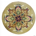 BALI OYSTER SDG2 TAMBURO SHAMANICO BAHIA GOAT SKIN PAINTED 2 16"