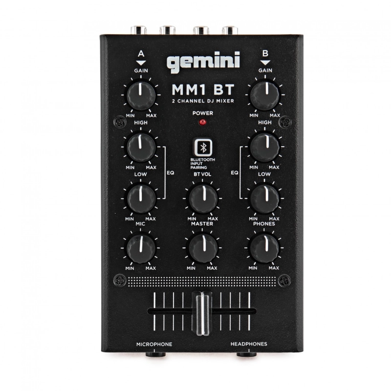 Gemini MM1 BT Mixer 2 Canali Bluetooth per DJ