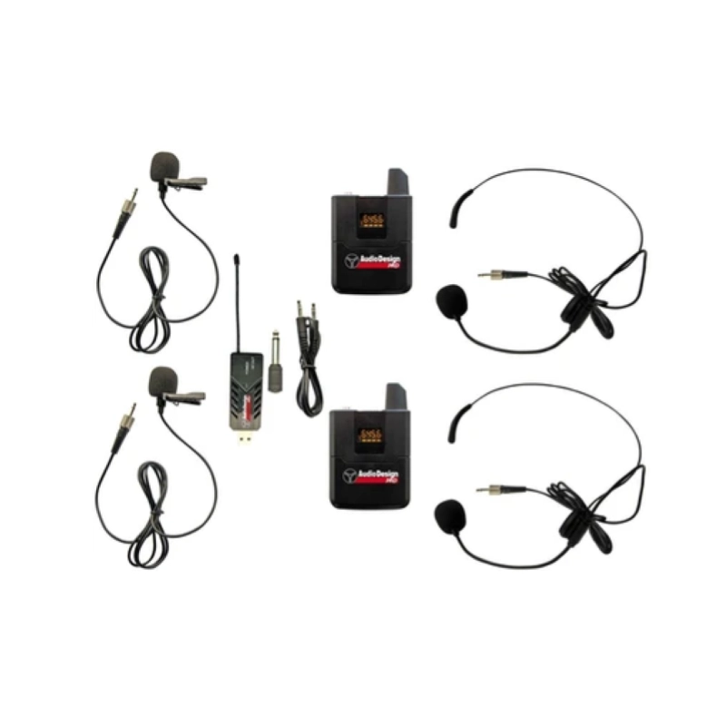 Audio Design PMU USB 2.2 Set Ricevitore Pack Microfono Wire