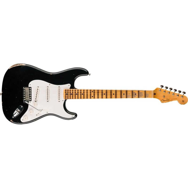 Fender Custom Shop Limited Edition Fat 1954 Stratocaster® Relic® with Closet Classic Hardware, 1-Piece Quartersawn Maple Neck Fingerboard, Aged Black