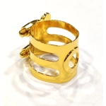 Ishimori Wood Stone Legatura per Clarinetto Sib Placcata Oro 24 kt