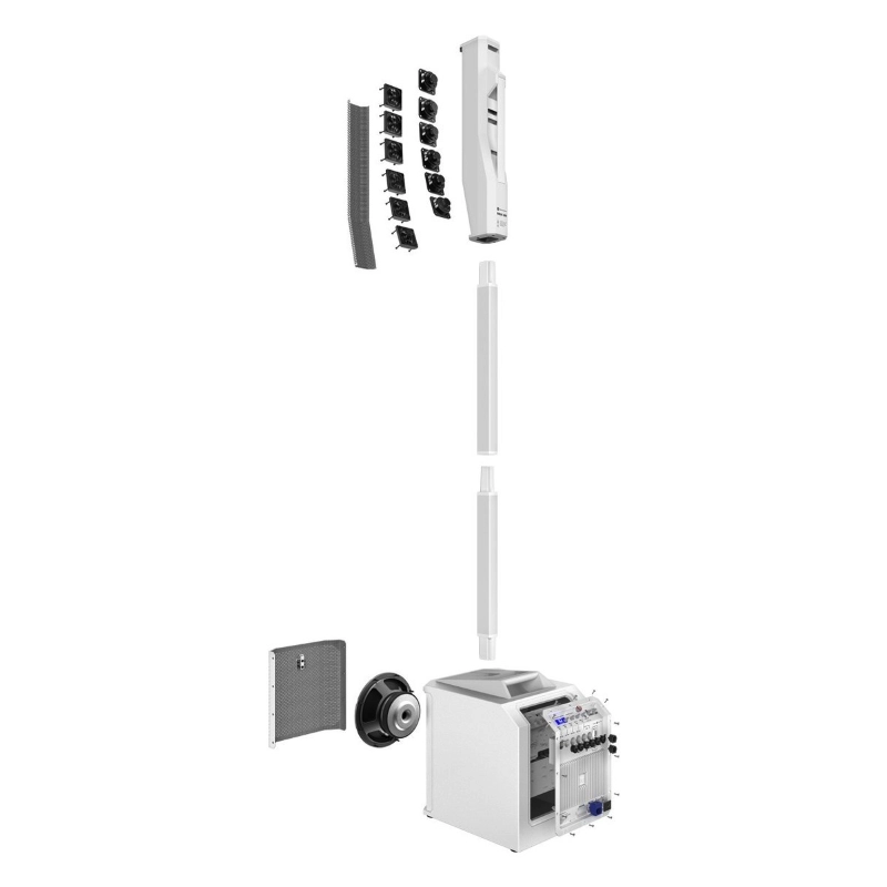 Electro Voice Evolve 30M W Sistema a Colonna Portatile Bluetooth 1000W Bianco