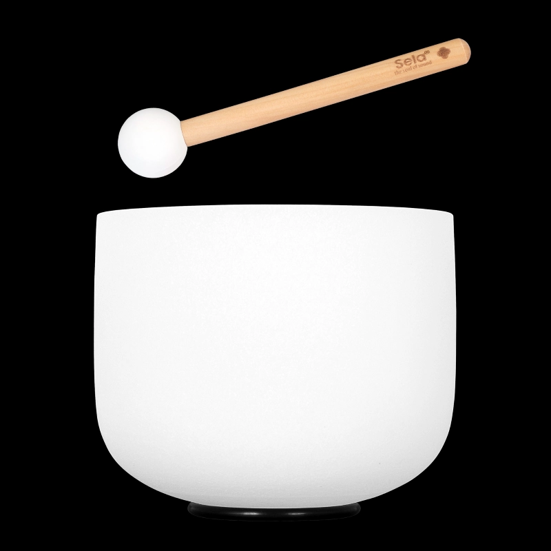 Campana Tibetana 8" CFU8G in SOL Hz432 Crystal Singing Bowl Opaca