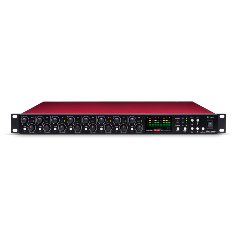 Focusrite Scarlett OctoPre Dynamic Preamplificatore Microfonoico 8 Canali con Conversione AD/DA e Compressione Analogica