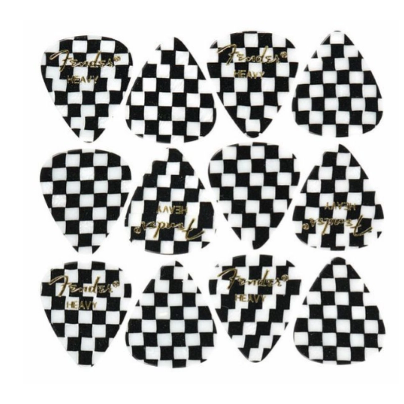 Fender Plettri 351 Shape Graphic Picks Heavy 12 pezzi