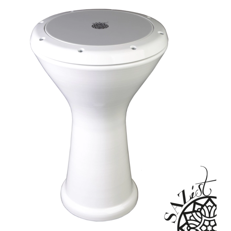 DARBUKA DB101 WH cm.44x28 Alluminio Smaltato Bianco