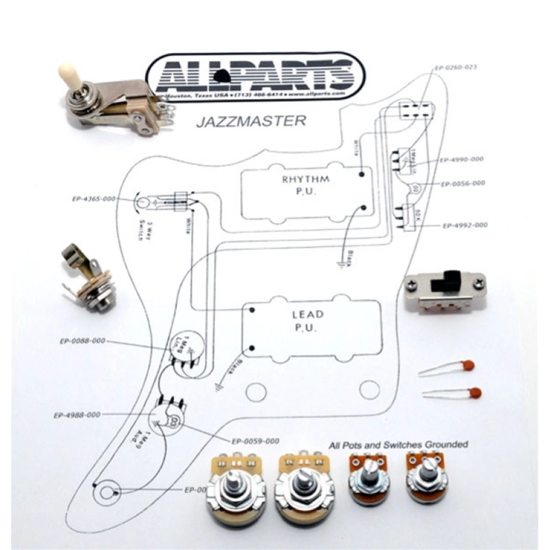 Allparts EP-4135-000 Wiring Kit for Jazzmaster