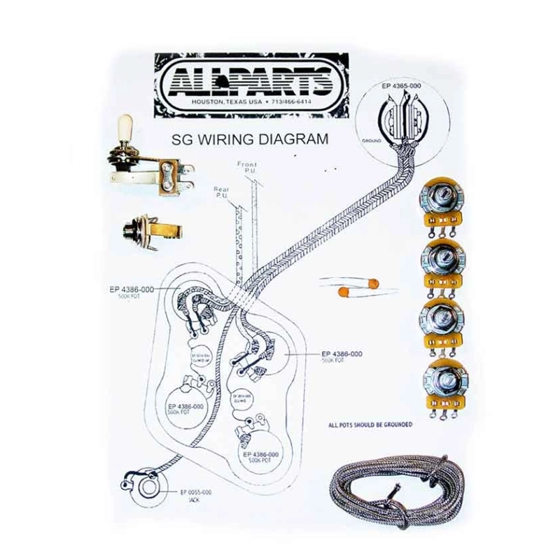 Allparts EP-4146-000 Wiring Kit for Gibson ® SG ® Guitars