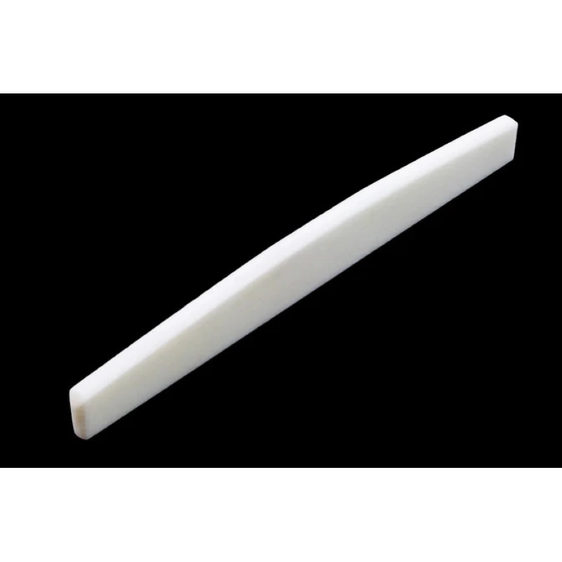 Allparts BS-0243-000 Radiused Acoustic Guitar Bone Saddle, Qty of 1.
