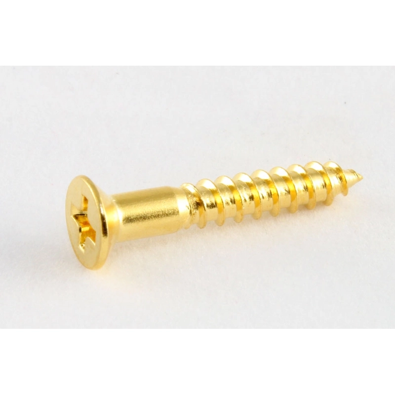Allparts GS-0063-002 Pack of 5 Gold Bridge Mounting Screws