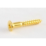 Allparts GS-0063-002 Pack of 5 Gold Bridge Mounting Screws