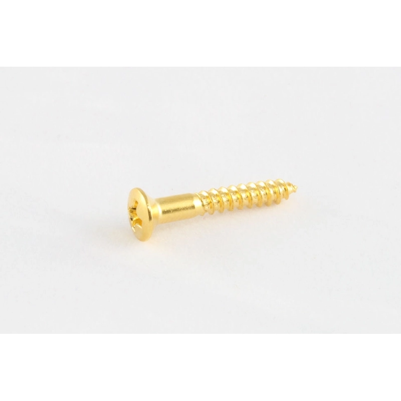 Allparts GS-3364-002 Pack of 5 Gold 1-Inch Bridge Mounting Screws