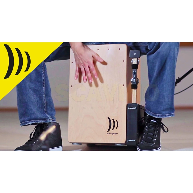 Schlagwerk HECK 75 - Heck Stick - jingle stick c/piastra di montaggio per cajon