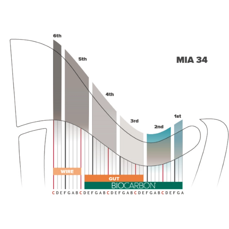SALVI CORDE PER ARPA CELTICA Wire/Metallo Bow Brand quinta ottava 31 DO