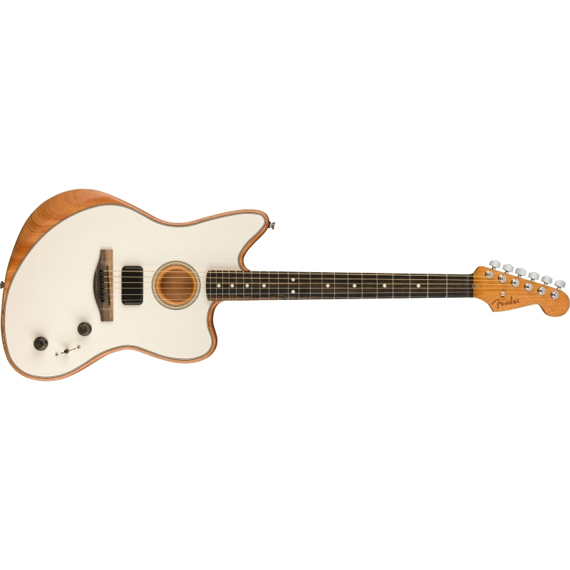 Fender American Acoustasonic® Jazzmaster®, Arctic White, Ebony Fingerboard 0972313280