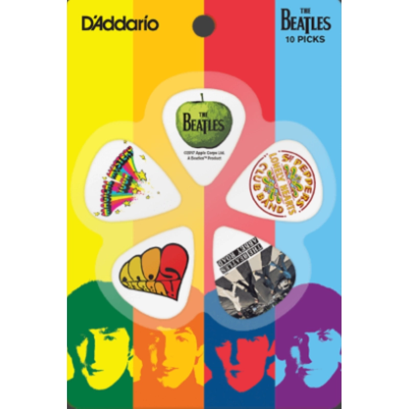 D'Addario 10 Plettri The Beatles Collezione 10 plettri Medium