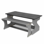 Zaor MIZA Z Flex 2 level desk XXL desk h adj drawer, duo rail Grey Wengé