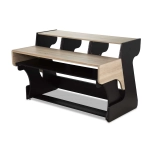 Zaor MIZA 88XL Flex 3 level desk, key draw, 12 RU Black Cherry