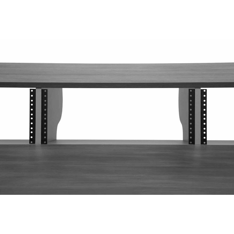 Zaor MIZA 88XL Flex 3 level desk, key draw, 12 RU Grey Wengé