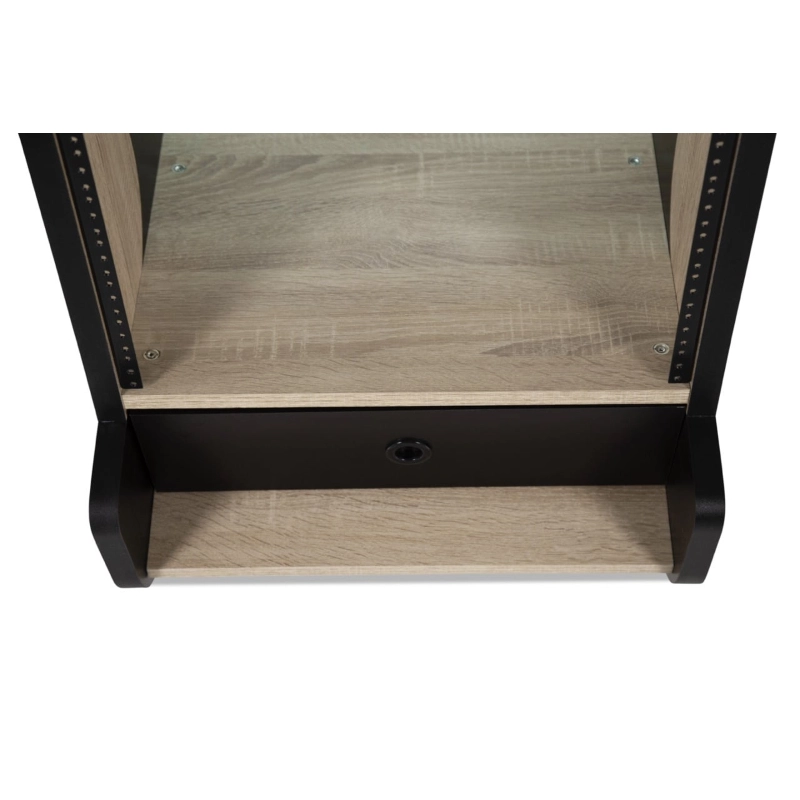 Zaor MIZA Rack 16 MKII side rack 16 RU + drawer Oak Black