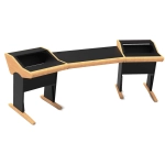 Zaor ONDA Angled MKII Producer desk, 2 x 6 RU, angled Oak