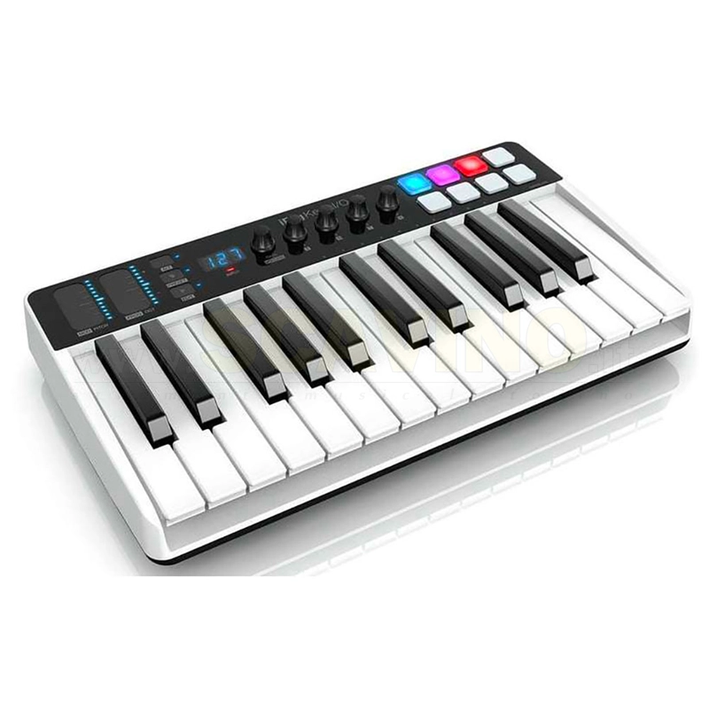 IK Multimedia iRig Keys I/O 25 - Master keyboard a 25 tasti per sistemi PC, MAC. iPad, iPhone con interfaccia audio integrata