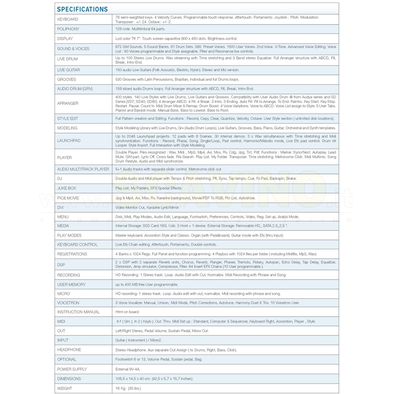 Ketron SD9 tastiera 76 tasti