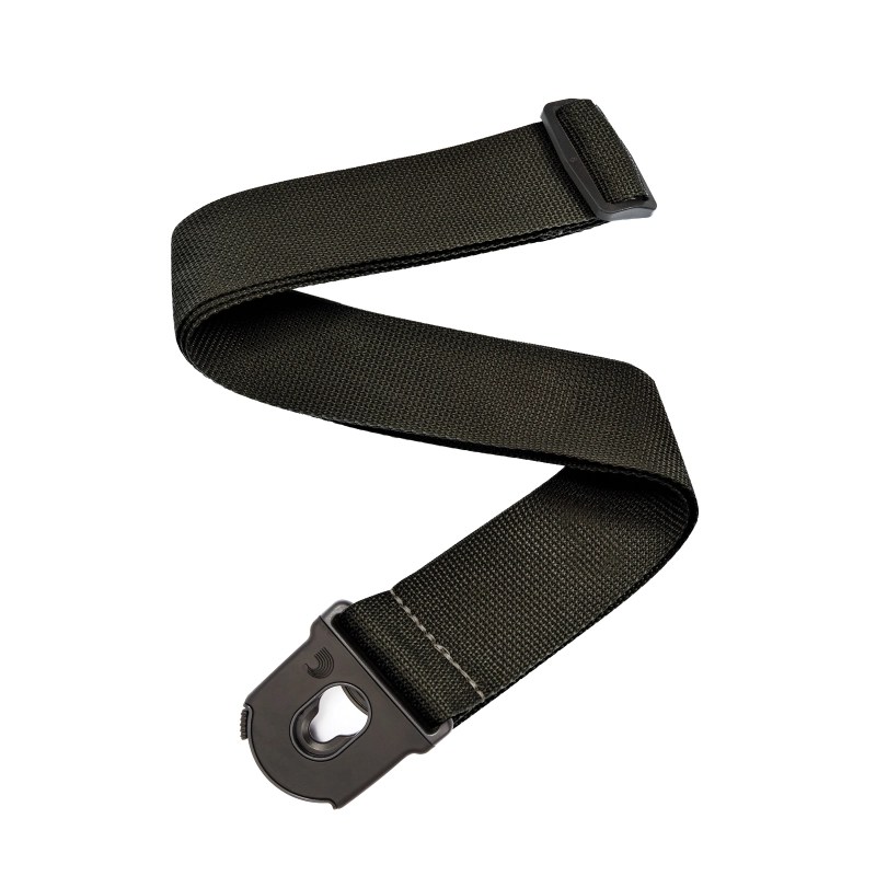 D'Addario Planet Lock Guitar Strap, Polypropylene, Black, PWSPL200