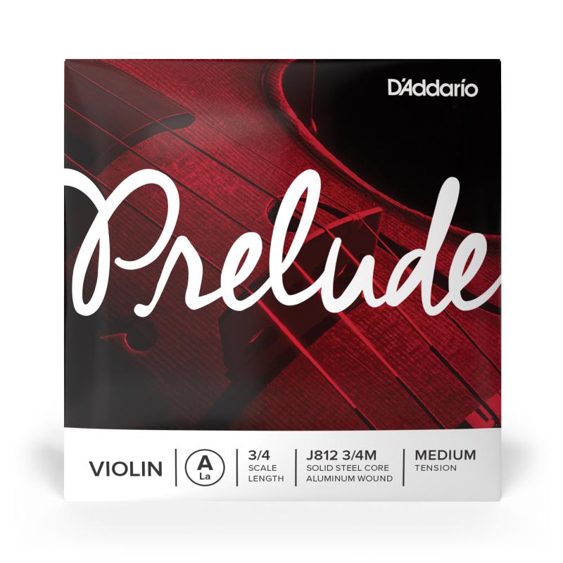 D'Addario Prelude J812M 2LA Violin 3/4 Single, Medium