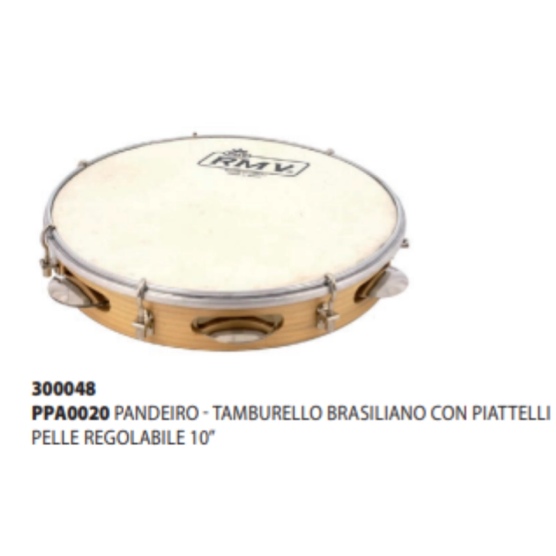 PANDEIRO PPA0020 10" fusto legno
