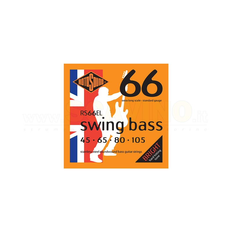 ROTOSOUND RS66EL SWING BASS 66 MUTA STAIN. STEEL EXTRA LONG 45-105