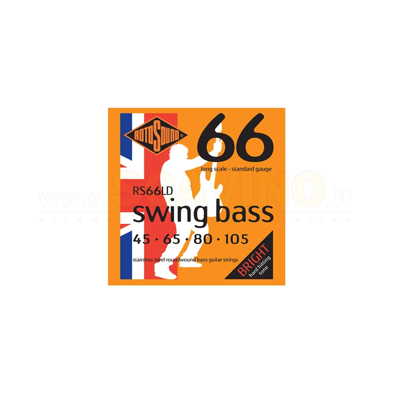 ROTOSOUND RS66LD SWING BASS 66 MUTA STAINLESS STEEL 45-105