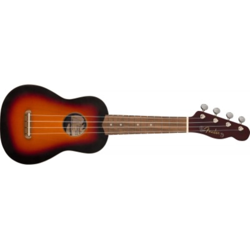 Fender Venice Soprano Uke, Walnut Fingerboard, 2-Color Sunburst