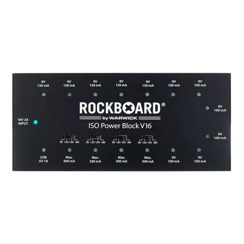 Rockboard RBO POW BLOCK ISO 16 Alimentatore Power Block, 16 uscite, 3550 mA