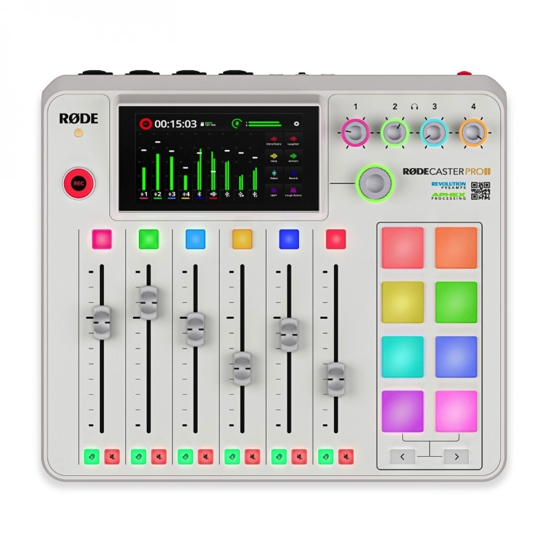 Rode RodeCaster Pro II White Studio Integrato per Podcast e Produzione Audio Bianco
