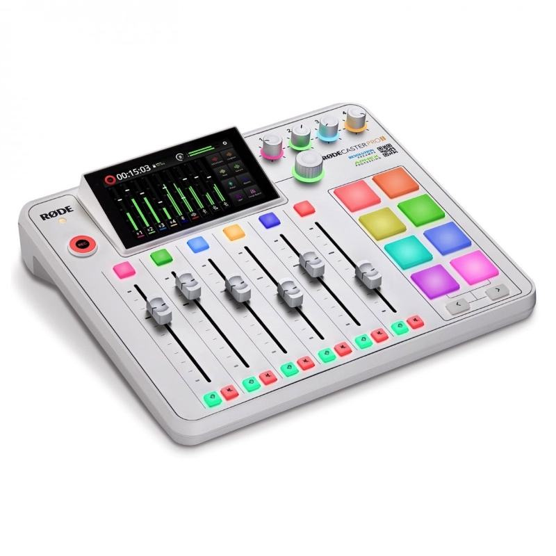 Rode RodeCaster Pro II White Studio Integrato per Podcast e Produzione Audio Bianco