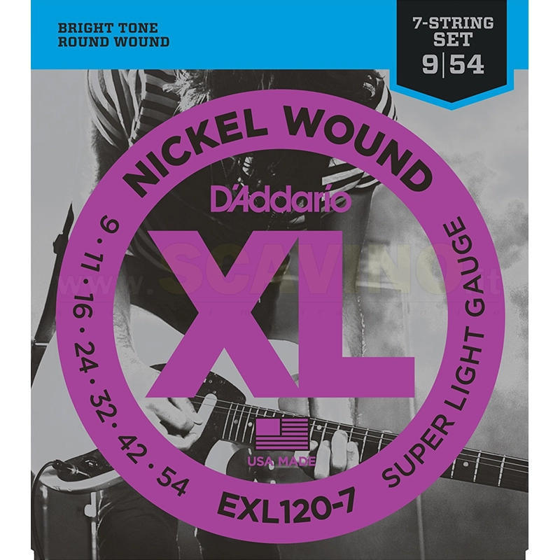 D'addario EXL120 7 Muta per Chitarra Elettrica 7 Corde