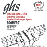 GHS Double Ball End Boomers Elettrica 6 St 009-042 Muta corde per chitarra elettrica 6 corde con doppio pallino (su entrambe le estremità) per chitarre Steinberger style