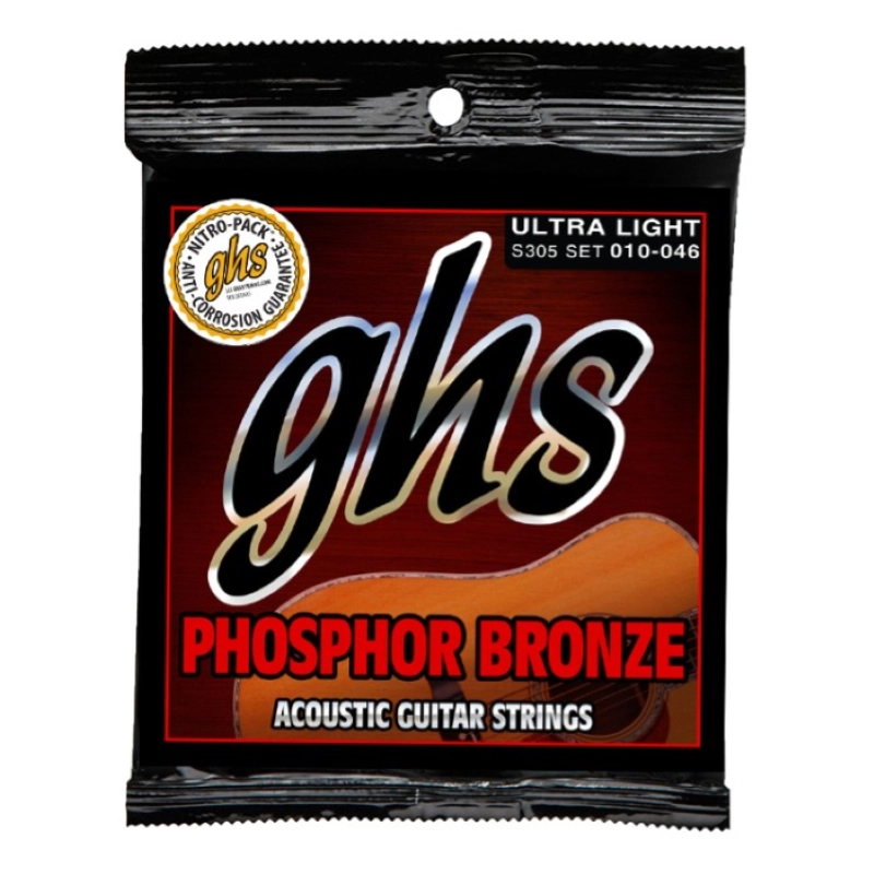 GHS Phosphor Bronze Acustica 6 St 010-046 Muta corde per chitarra acustica 6 corde